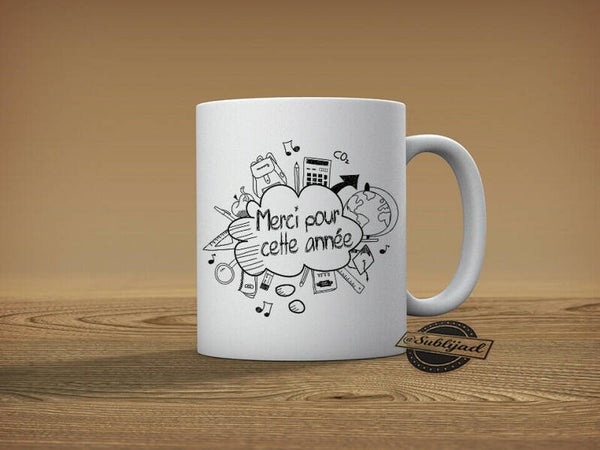 TASSE Mug Merci pour cette année maître maîtresse Cadeau fin d'année scolaire