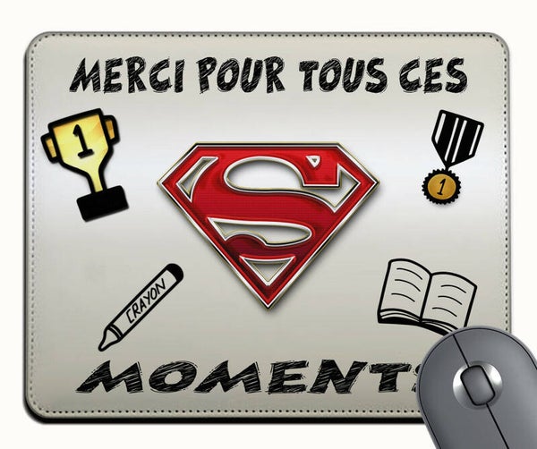 Tapis de souris simili cuir Merci pour tous ces moments Maître Maîtresse Atsem  AVS