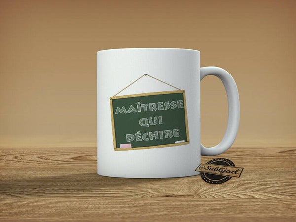 TASSE Mug maîtresse qui déchire idée Cadeau fin d'année scolaire