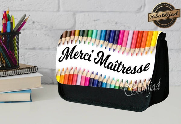 TROUSSE A CRAYONS Merci maîtresse idée cadeau fin d'année