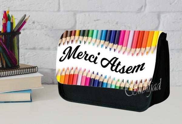 TROUSSE A CRAYONS Merci Atsem  cadeau fin d'année