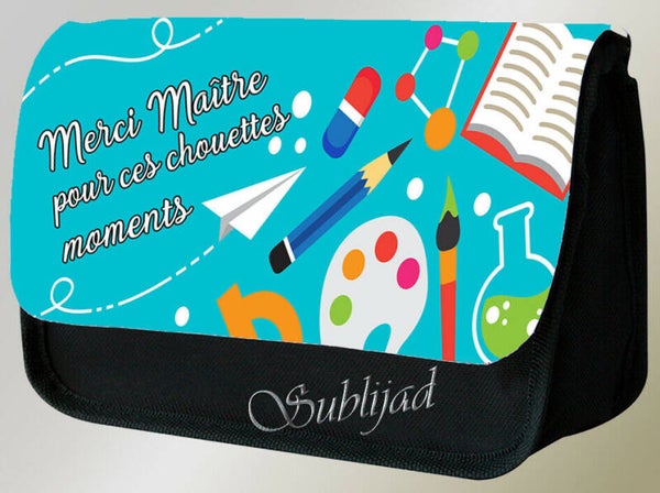 TROUSSE A CRAYONS Merci maître idée Cadeau fin d'année scolaire