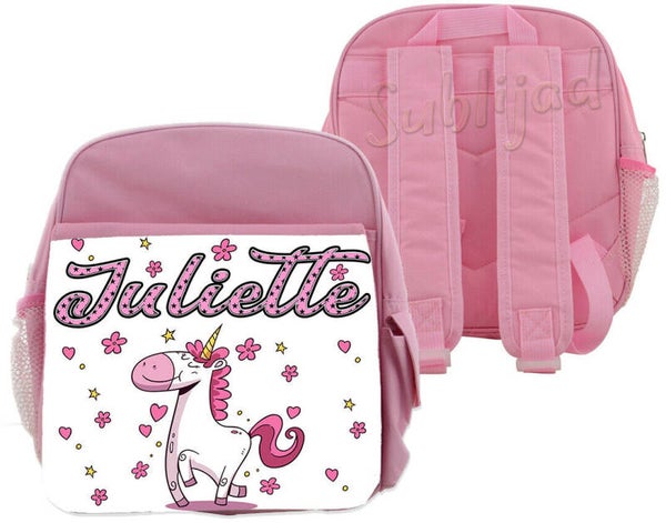 Sac à dos enfant Licorne personnalisable avec prénom de votre choix