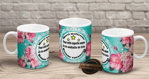 TASSE Mug Merci maîtresse Cadeau fin d'année scolaire