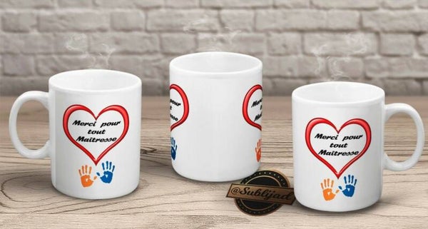 TASSE Mug Merci pour tout maîtresse Cadeau fin d'année scolaire