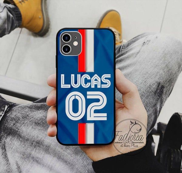 COQUE ETUI SAMSUNG Paris personnalisable avec Prénom et Numéro de votre choix Football