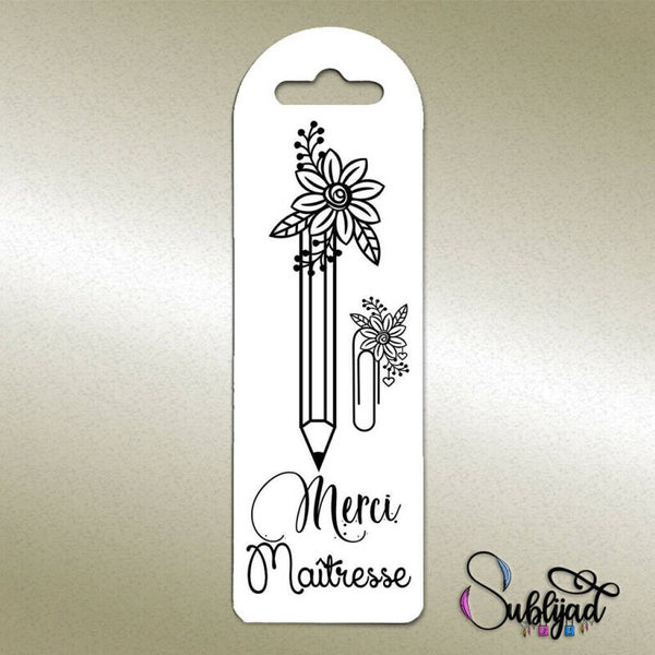 Marque page Merci maîtresse cadeau fin d'année scolaire