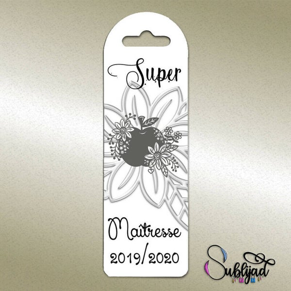 Marque page Super maîtresse  cadeau fin d'année scolaire