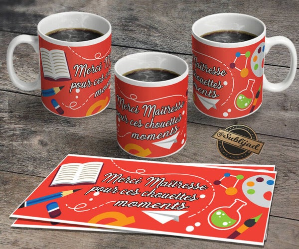 TASSE Mug Merci maîtresse idée Cadeau fin d'année scolaire