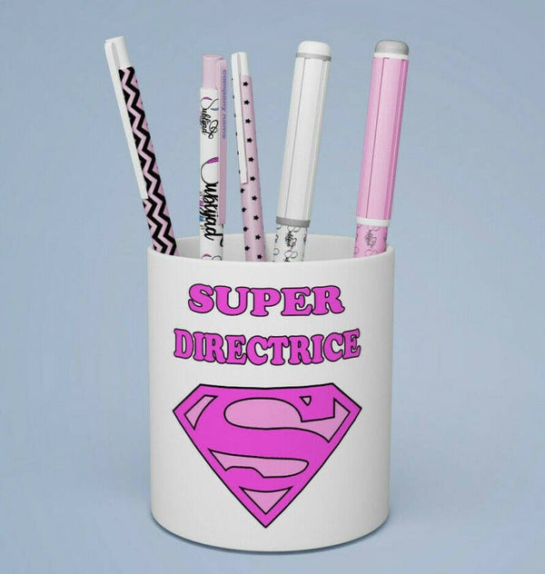 Pot à crayons Super Directrice Cadeau fin d'année scolaire
