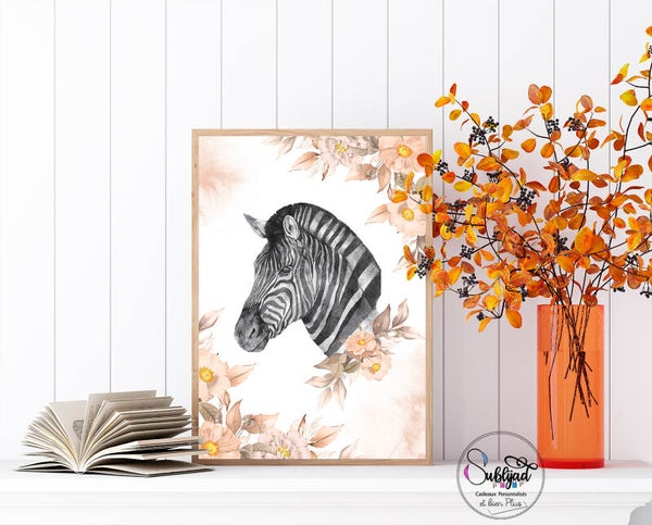 Safari Affiche Poster Zèbre fichier Numérique