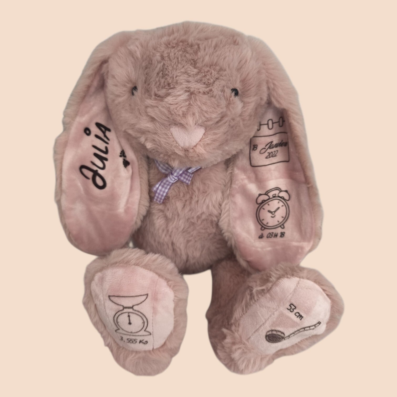 doudou lapinou personnalisé