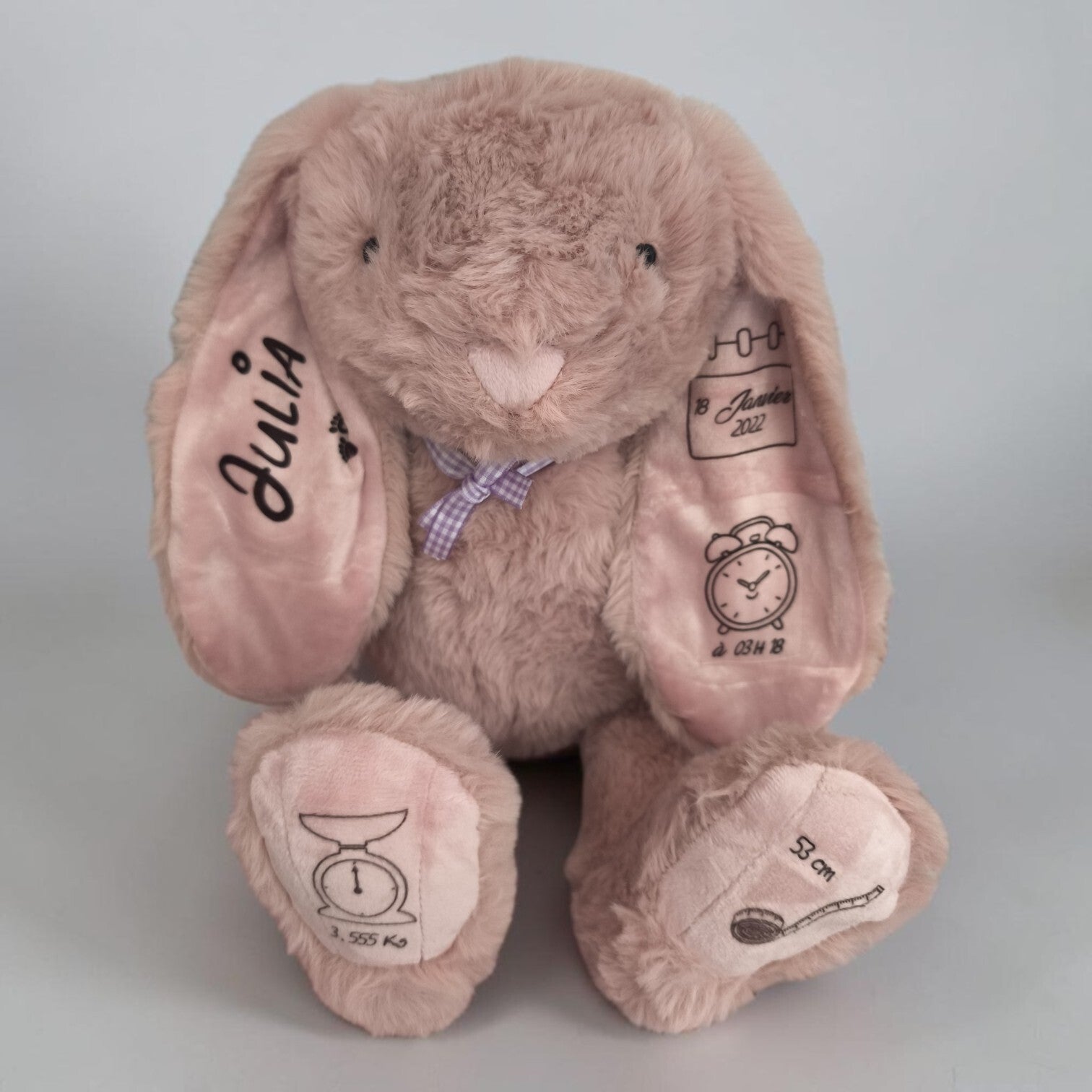 doudou lapinou personnalisé