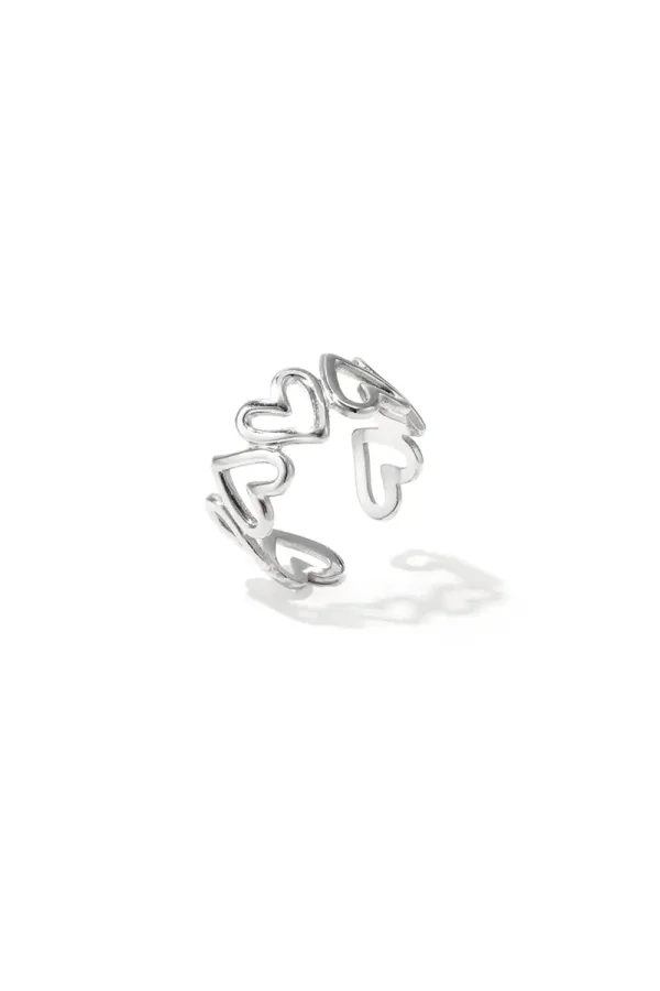 Twisted Love Ring silver