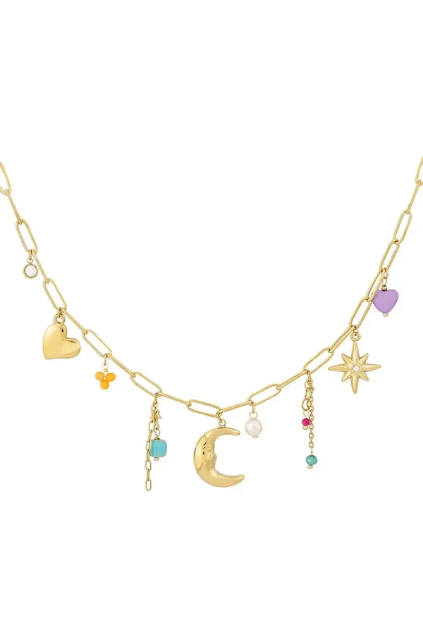 Love You To The Moon And Back Necklace gold