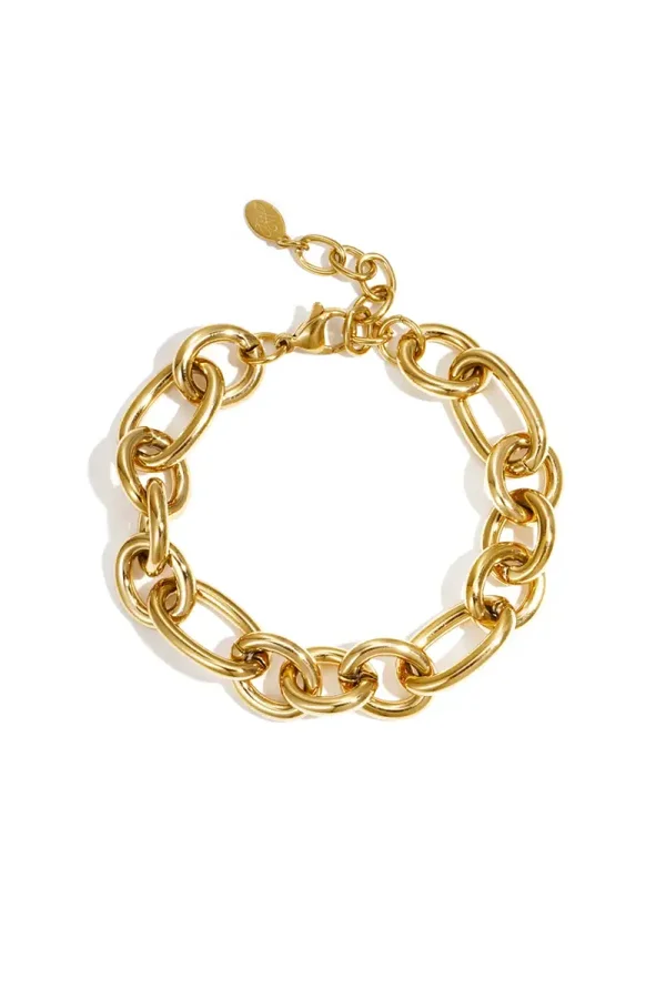 Bracelet With Round Links gold