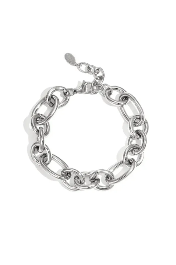 Bracelet With Round Links silver