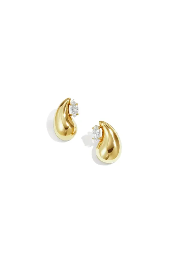 Stud Earrings Droplet gold