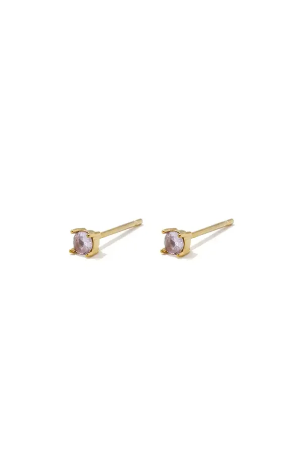 Stud Earrings Circle Simple pink