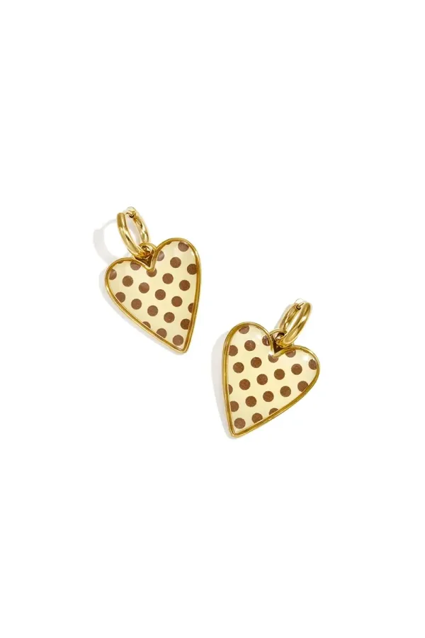 Drop Earrings Heart Simple