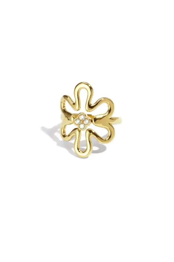 Rings Flower gold