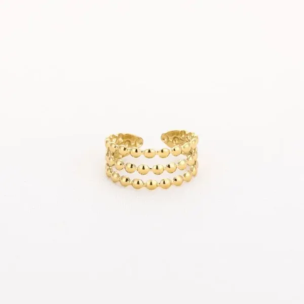 bolletjes ring goud