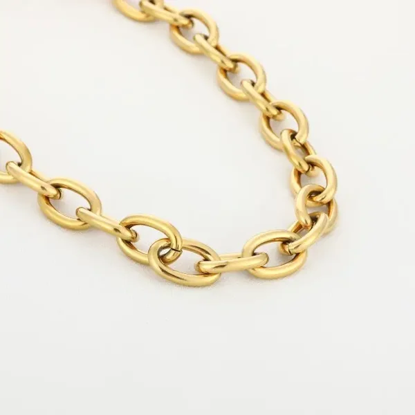 Basic schakel ketting goud