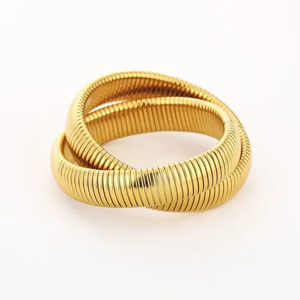 Dubbele cleopatra armband goud