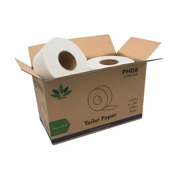 PAPEL HIGIENICO JUMBO 6 ROLLOS X250 )2 PLIEGOS= PH 06