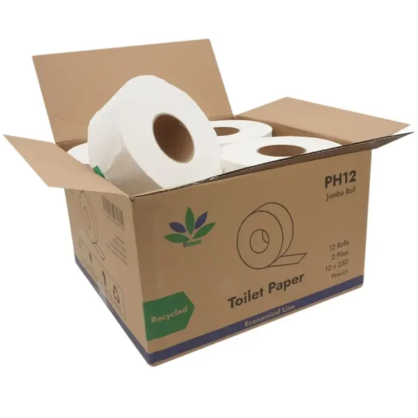 Papel Higiénico Jumbo 12 Rollos x 250 (2 pliegos) (Línea Económica)