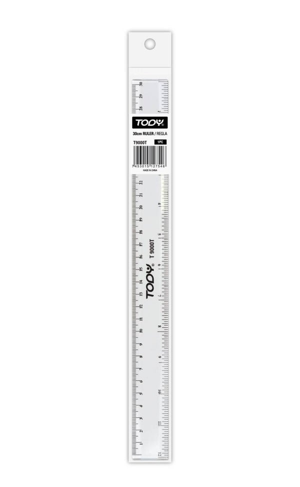 REGLA TRANSPARENTE 30 CM