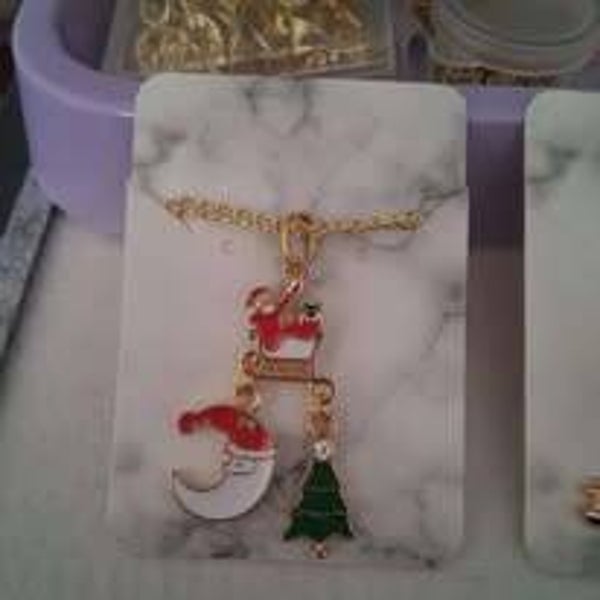 Christmas Necklace 3 Charms