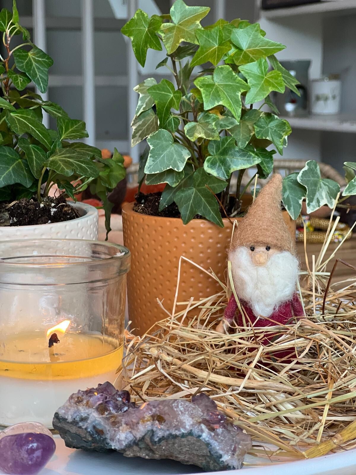 Kabouter puntmuts beige