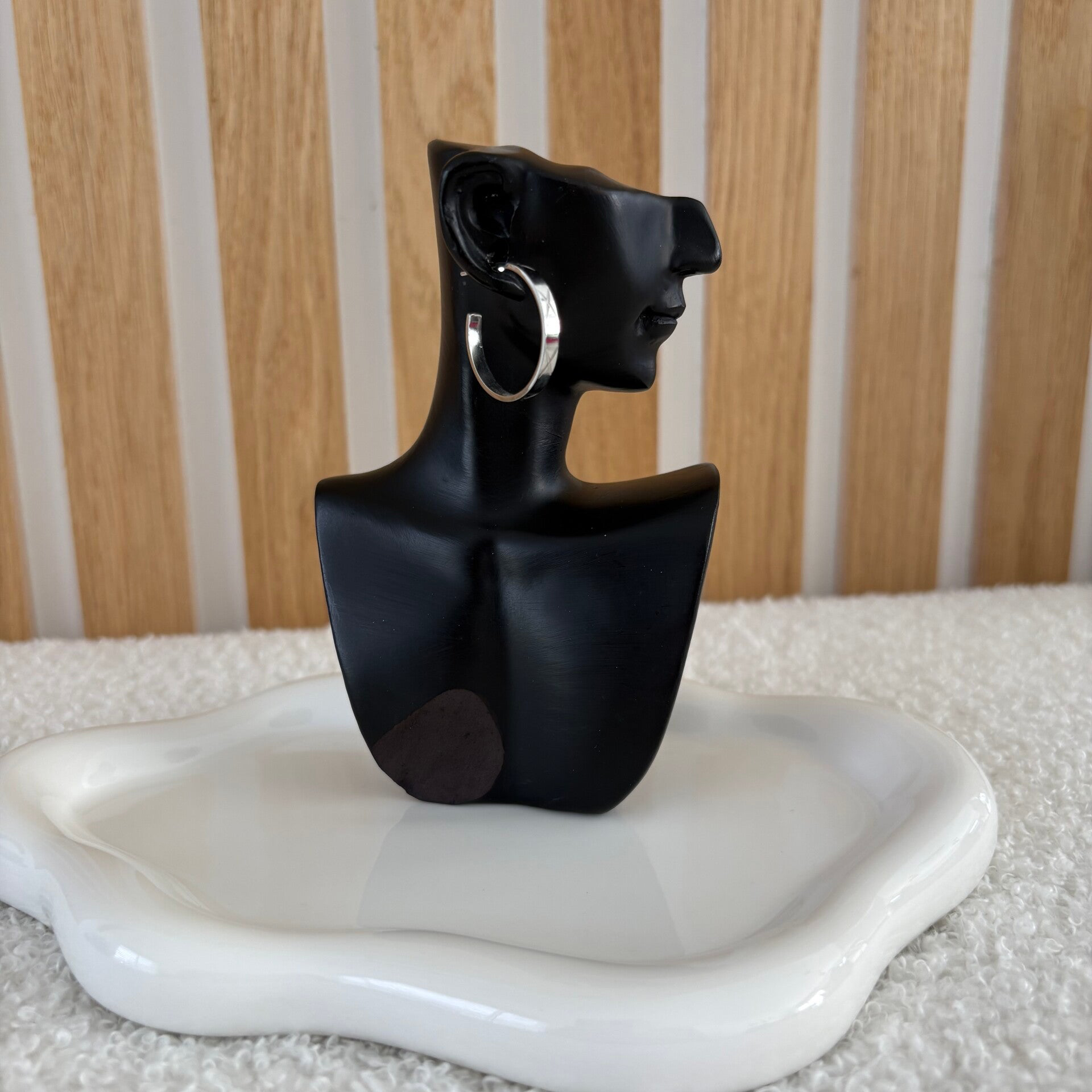 Créoles élégantes argentée