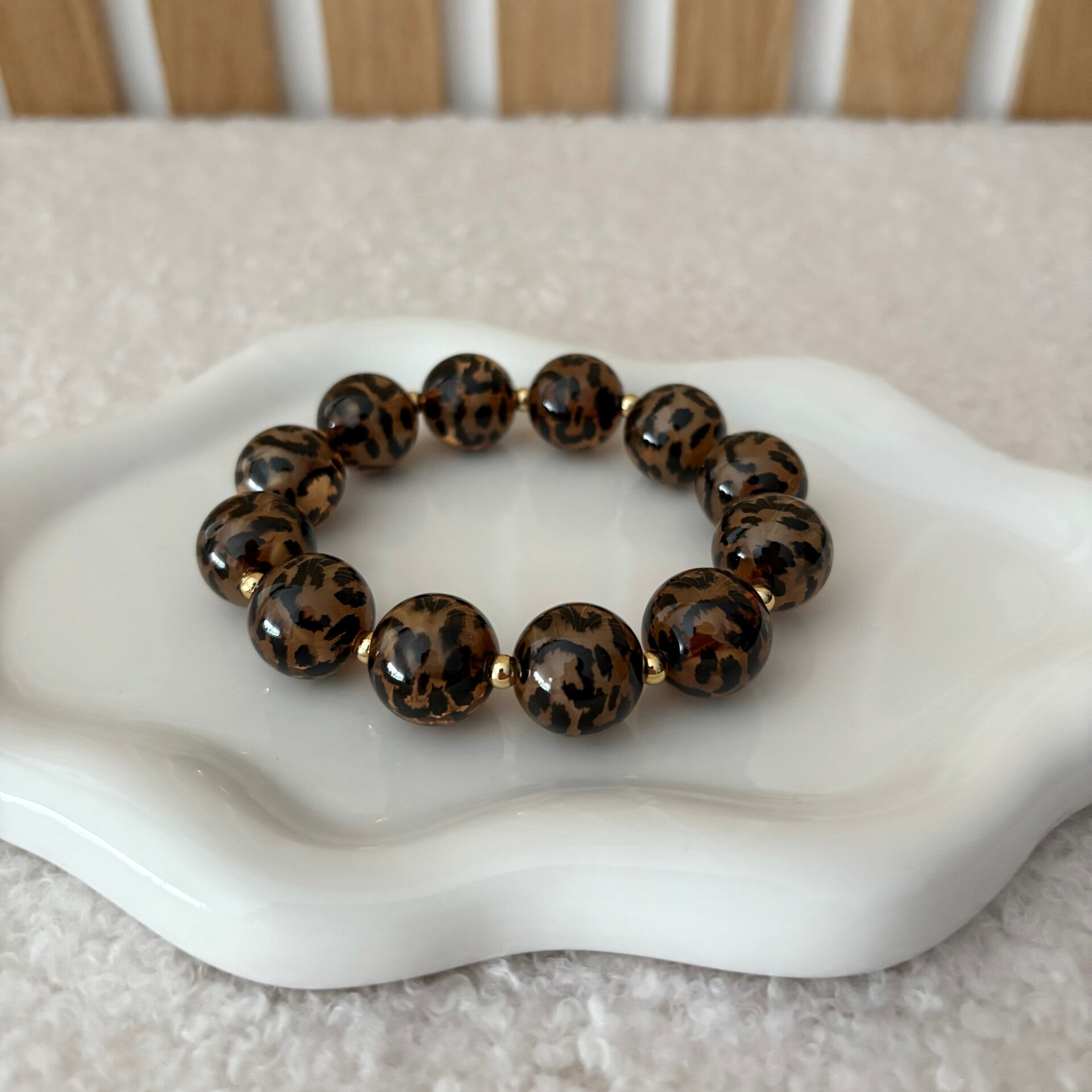 Bracelet résine léopard