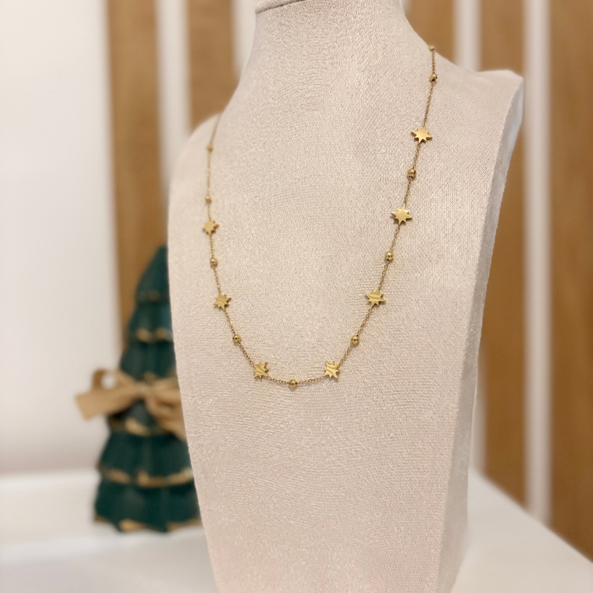 Collier étoiles en acier inoxydable✨