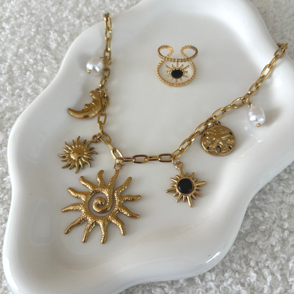 Parure soleil avec sa bague ajustable