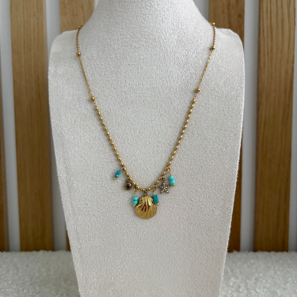 Collier Mer dorée - en acier inoxydable