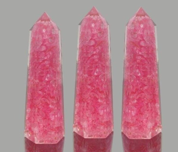 Punta generador orgonite rosa