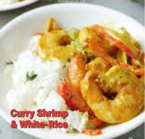 CURRY SHRIMP & WHITE RICE