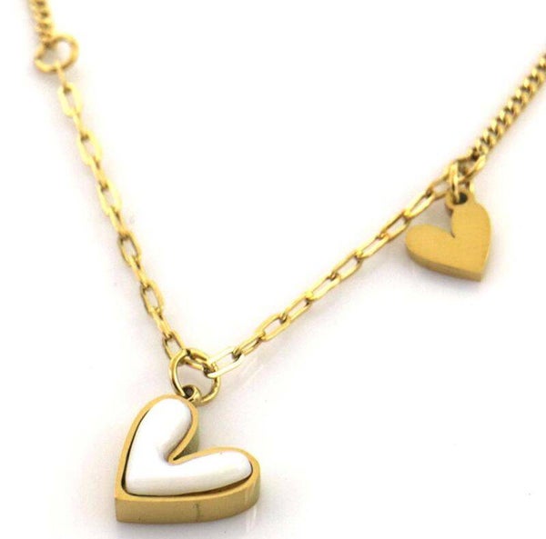 Ketting hartjes goud
