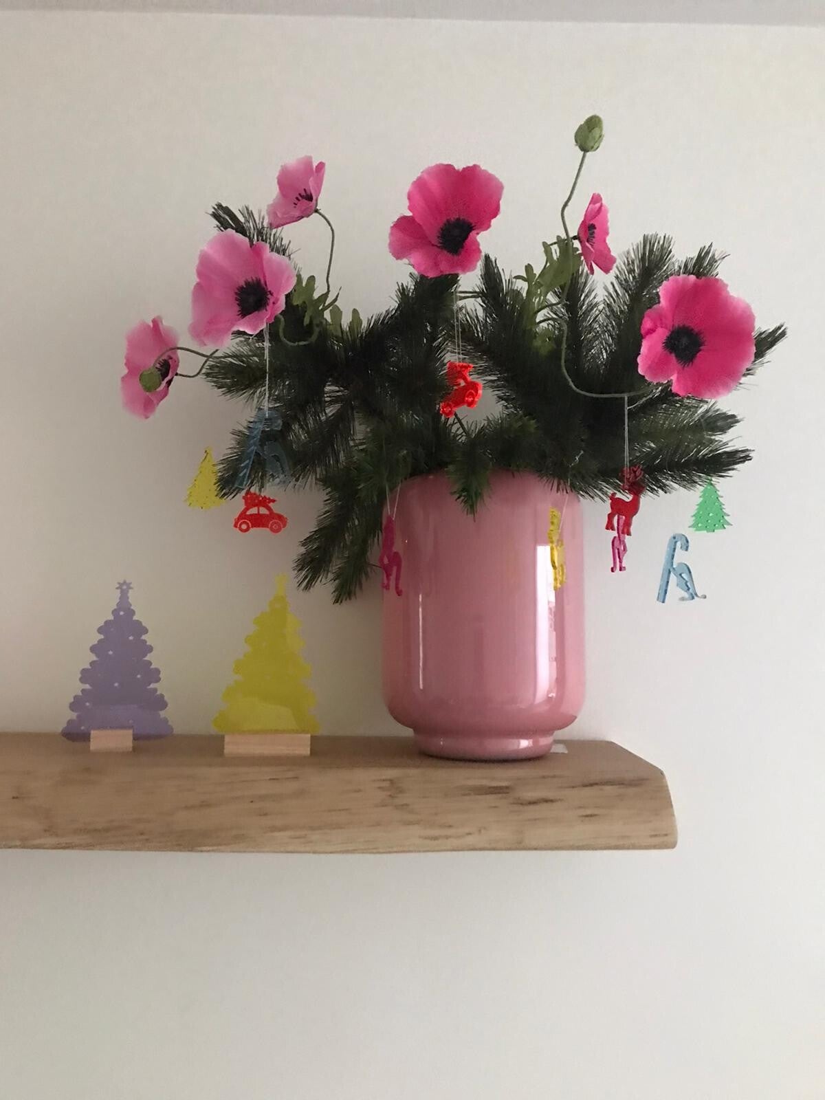 Kleurrijke plexiglas kerstbomen S