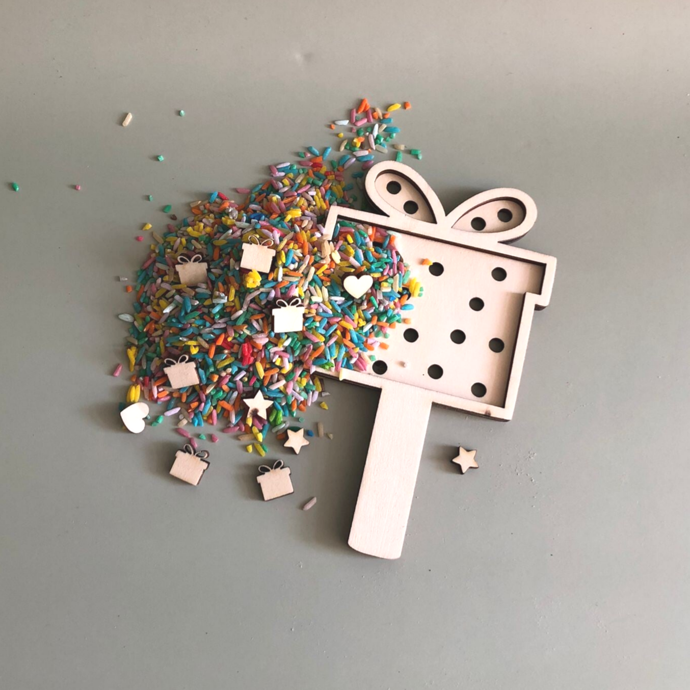 Houten zeef cadeautje