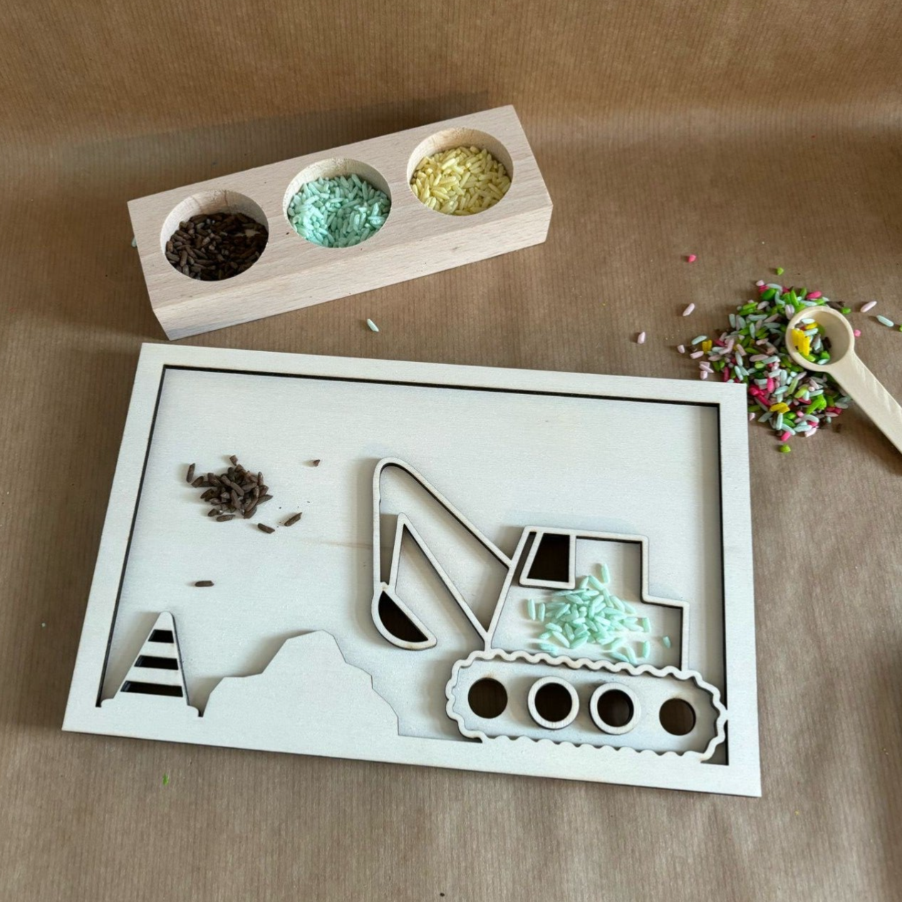 Kleurframe op de bouw