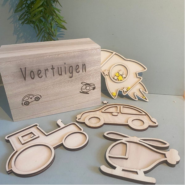 Speelframe set voertuigen