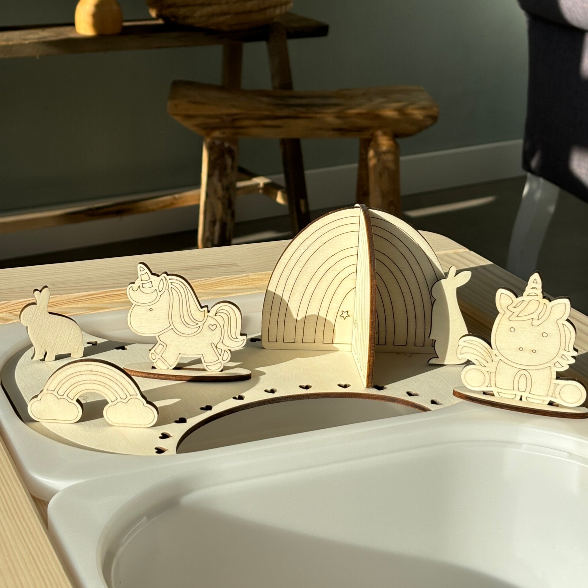 Inleg unicorn wereld & regenboog