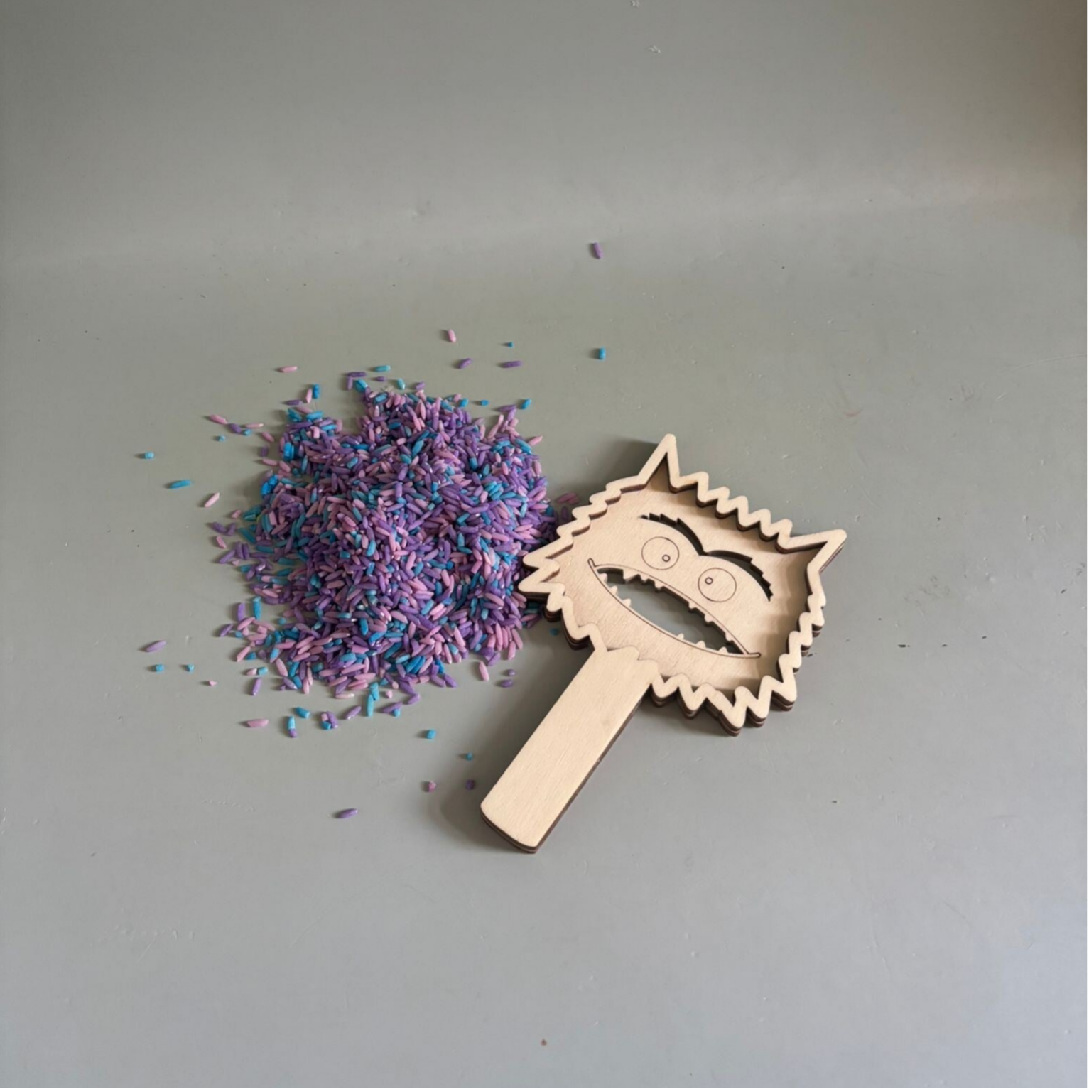 Houten zeef kleurenmonster