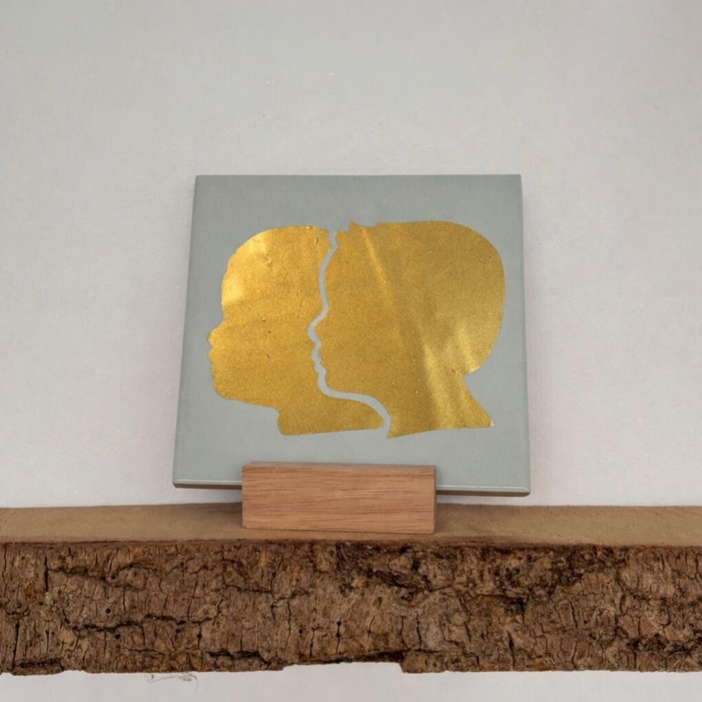 Silhouet op tegeltje