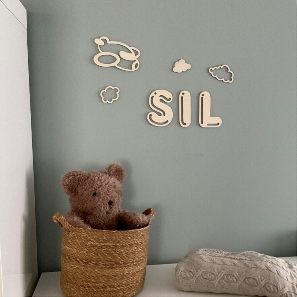 Houten figuren vliegtuig