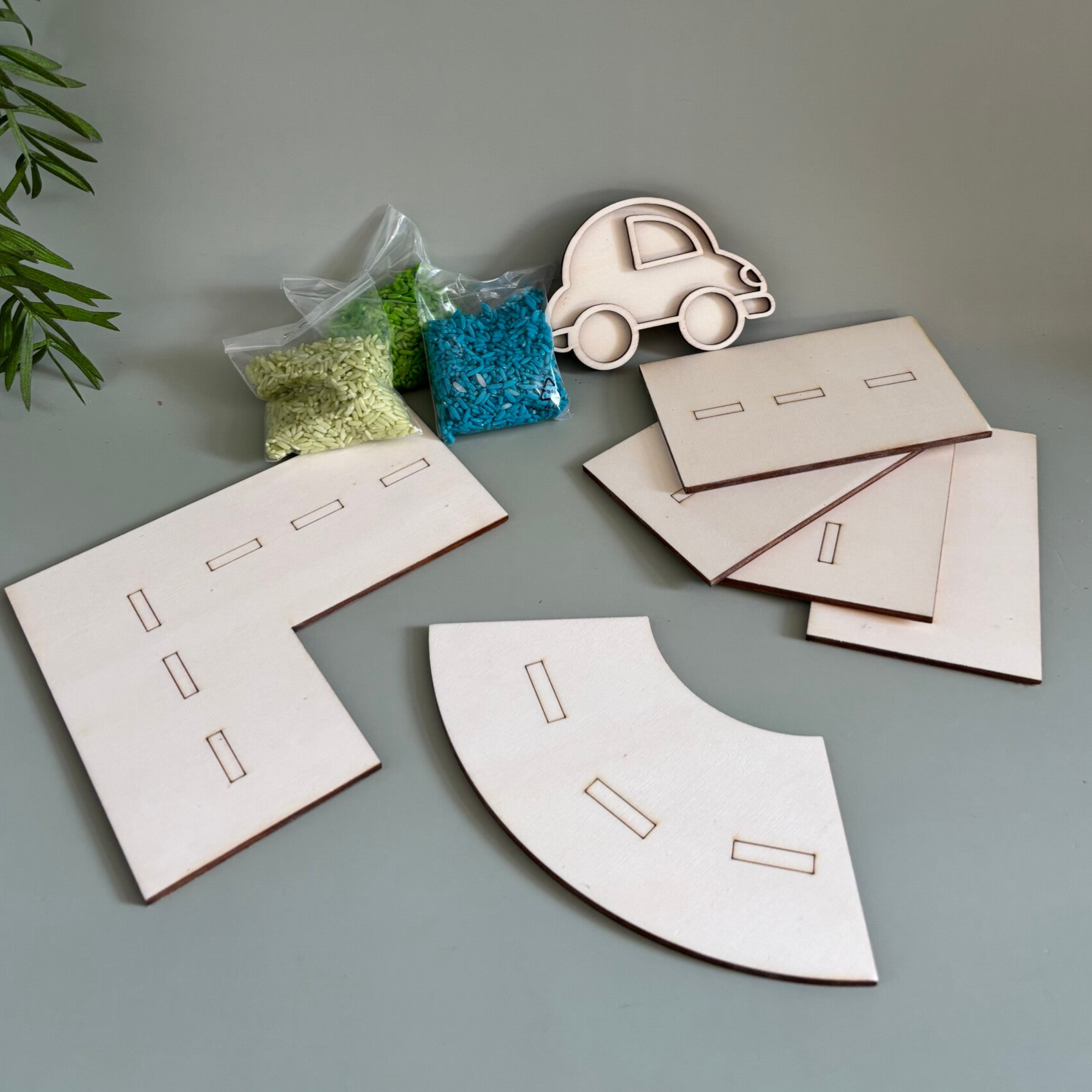 Speelframe set autowegdelen